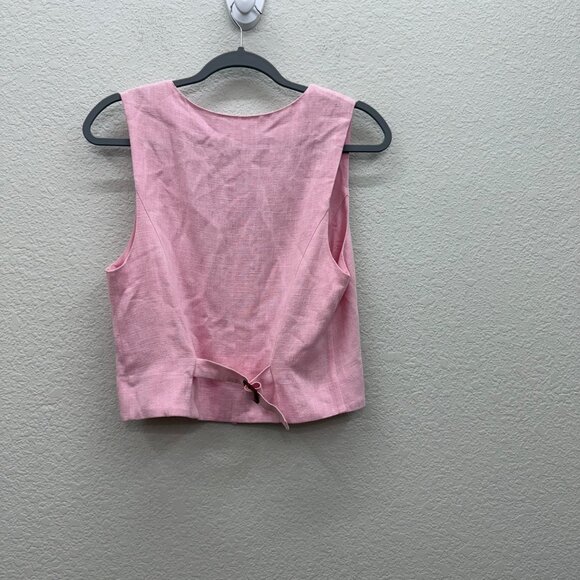 L Space Rhodes Pink Linen Blend Sleeveless Vest and Pant Set Womens Small NEW - Picture 11 of 12